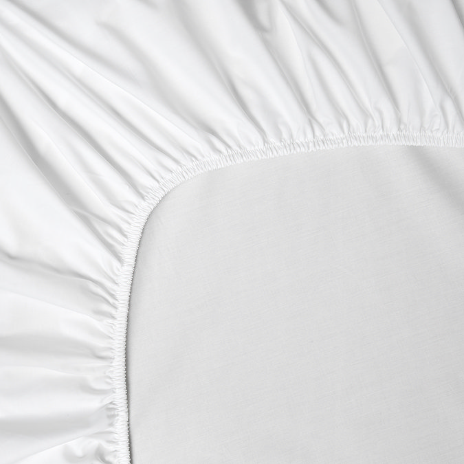 Pure organic white fitted sheet image