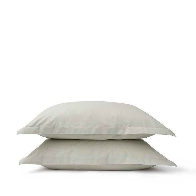 Pure organic oxford pillowcase pair pebble image