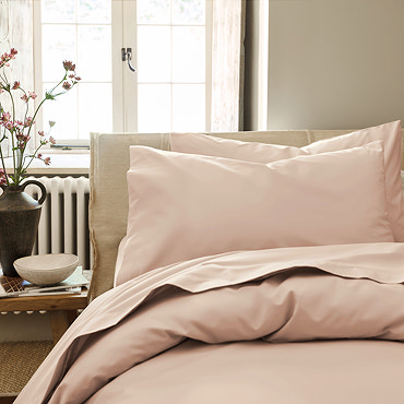 powder pink standard pillowcase pair image