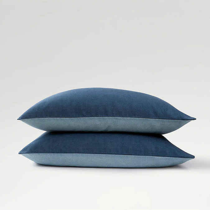 Relaxed Linen denim blue pillowcases image