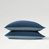 Relaxed Linen denim blue pillowcases image