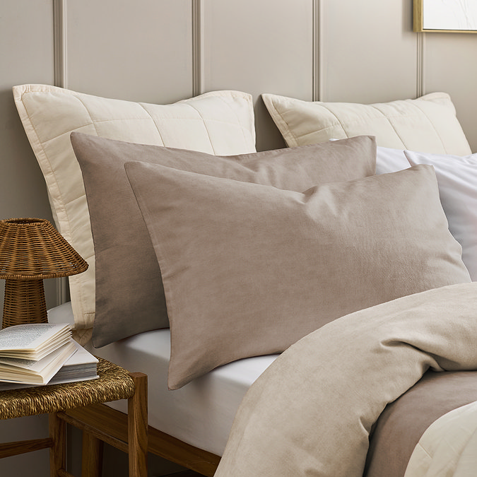 Latte relaxed linen pillowcase image