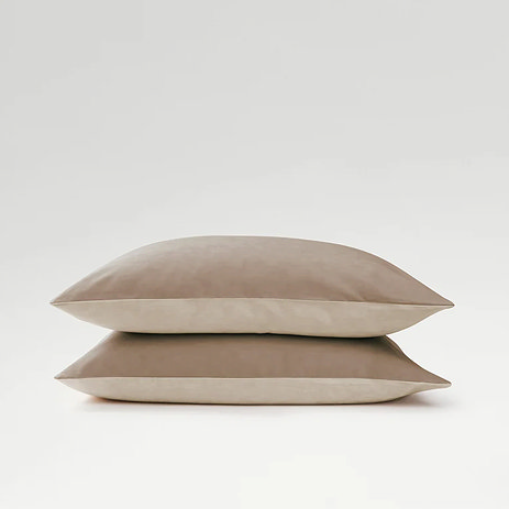 Latte relaxed linen pillowcase image