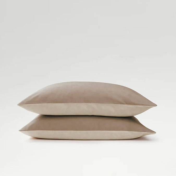 Latte relaxed linen pillowcase image