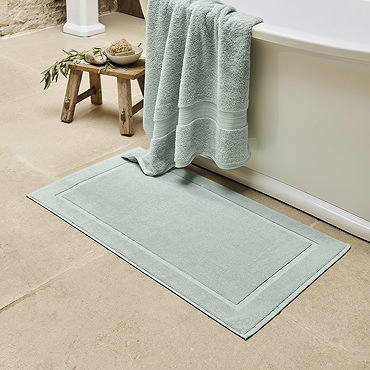 renaissance eggshell blue bath mat image