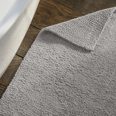 Silver reversible bath mat image