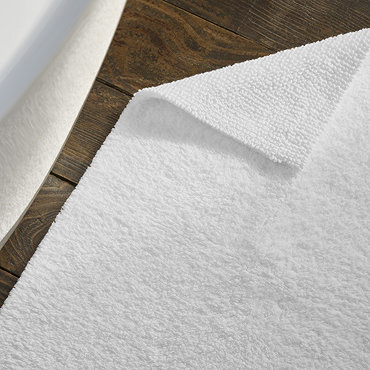 White Reversible Bath Mat Image
