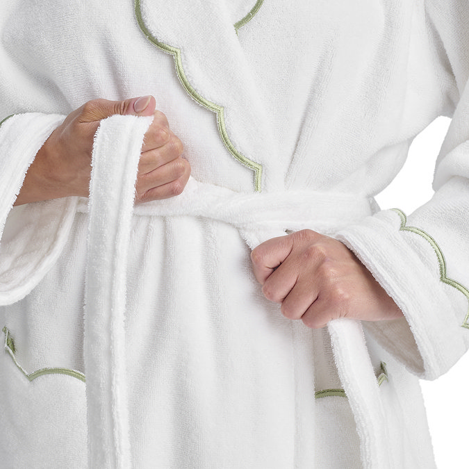 Scallop Edge Robe in matcha image