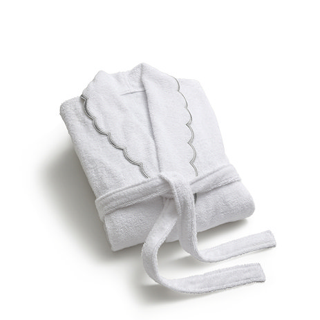 Scallop Edge silver bath robe image