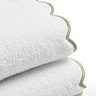 Christy scallop edge towels in matcha image