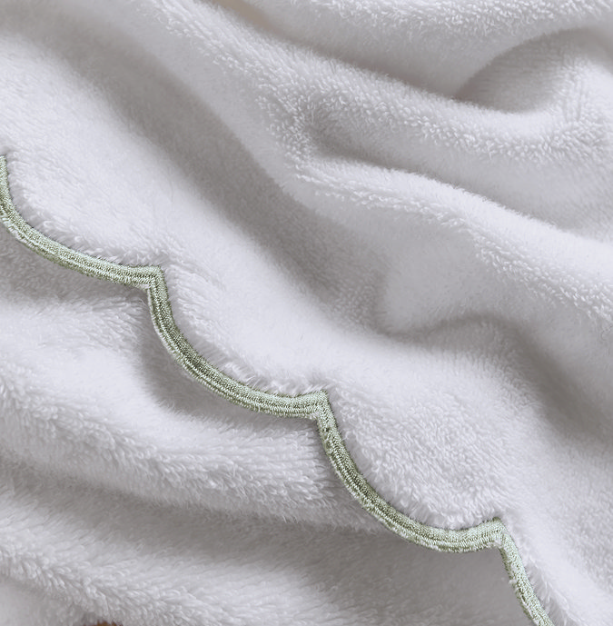 Christy scallop edge towels in matcha image