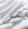 scallop edge towel in silver image