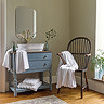 scallop edge towel in white image