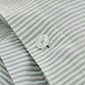 Christy blue ticking stripe bedding image
