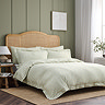 Christy ticking stripe green duvet cover set image