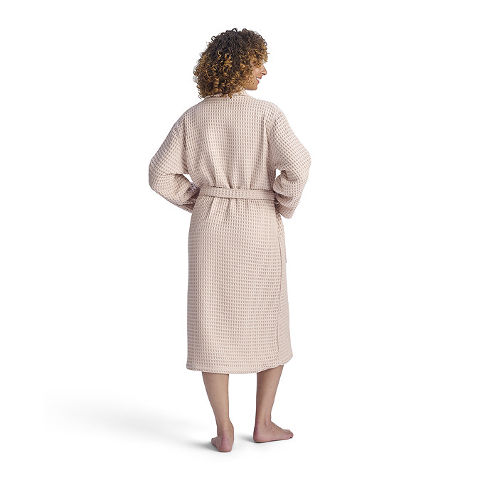 christy waffle blush pink bathrobe image