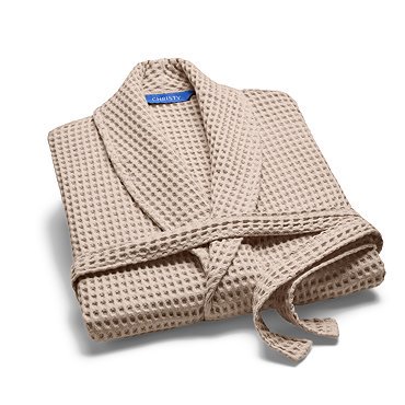 christy waffle blush pink bathrobe image