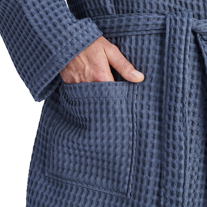 Christy Waffle Navy bathrobe image