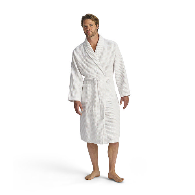 christy waffle white bathrobe image