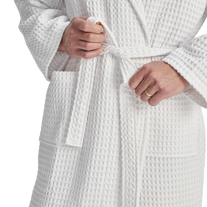 christy waffle white bathrobe image