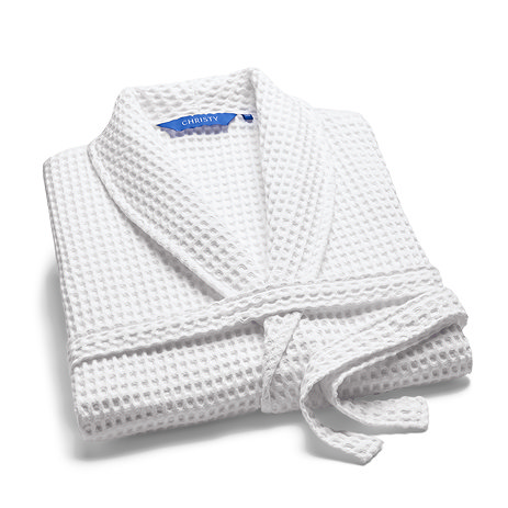 christy waffle white bathrobe image