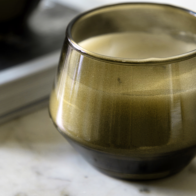 Glass Candle Green