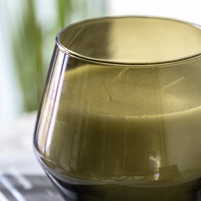 Glass Candle Green