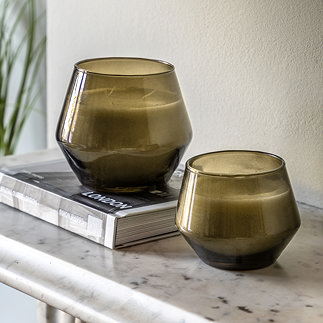 Glass Candle Green