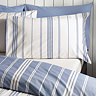 Harbour Stripe blue close up on bed image 3