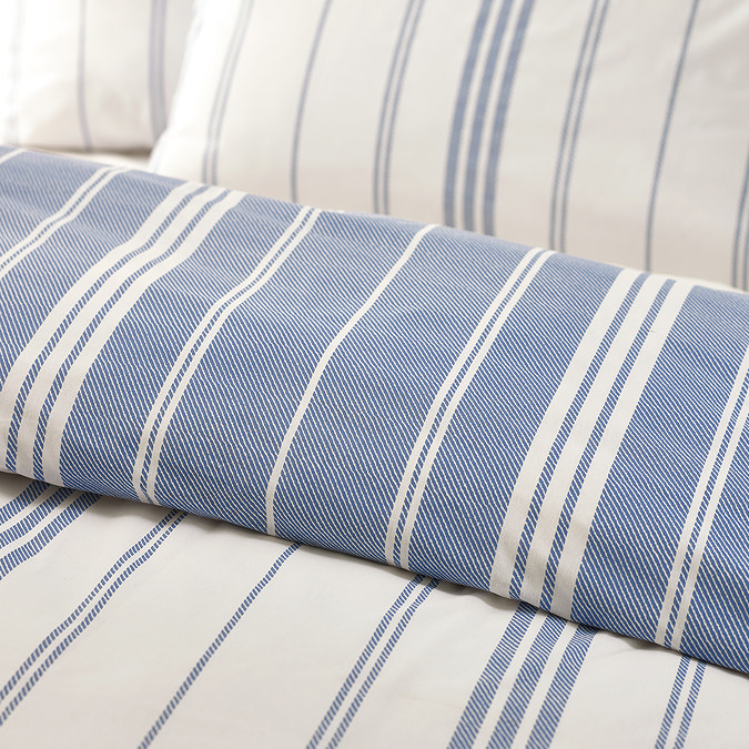 Harbour Stripe blue on bed image 4