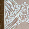 Clayre Line Art in Frame Canvas Brown and White