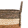 Cleo set of 3 striped baskets in brown