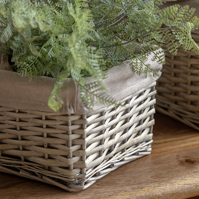 Cody set of 3 square lined baskets