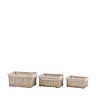 Cody set of 3 square lined baskets