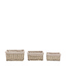 Cody set of 3 square lined baskets