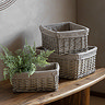 Cody set of 3 square lined baskets