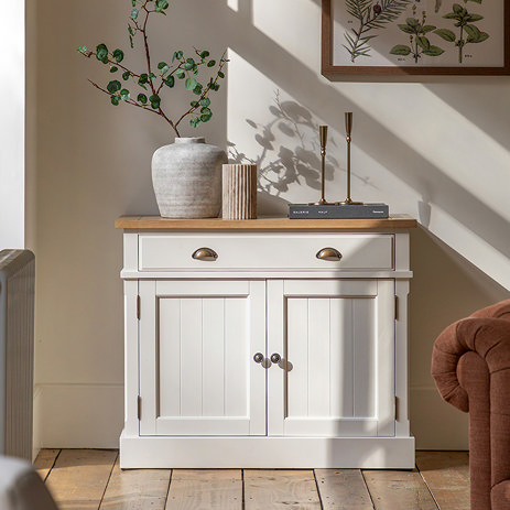 Coniston 2 Door 1 Drawer Sideboard White