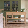 Wooden kitchen island natural