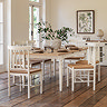 Coniston Rectangular extendable dining table in white