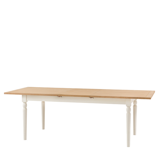 Coniston Rectangular extendable dining table in white