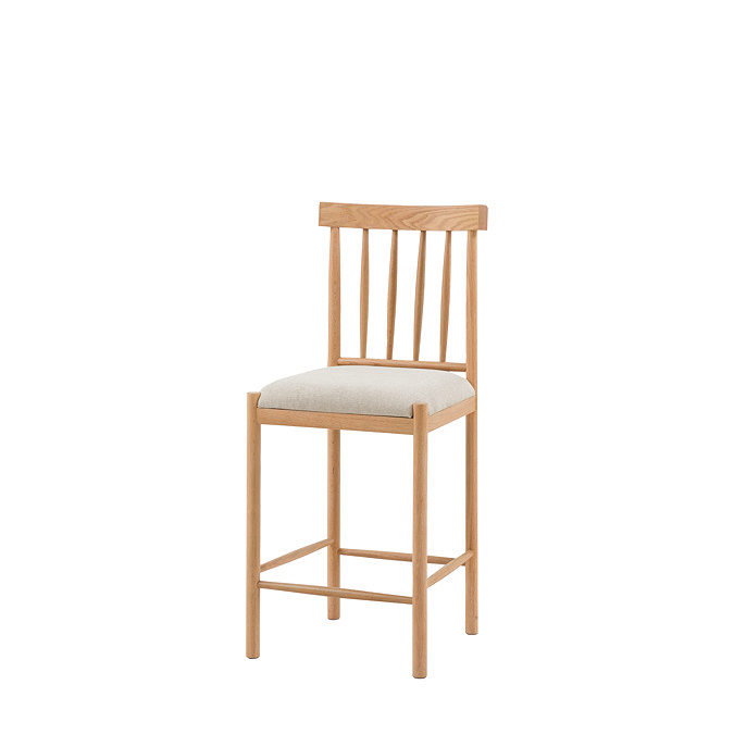 Coniston Upholstered Bar Stool pair natural