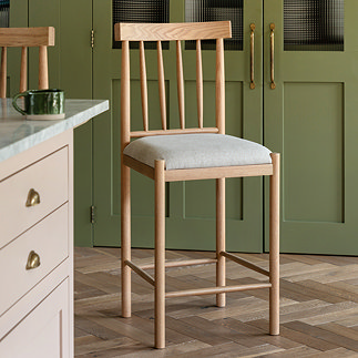Coniston Upholstered Bar Stool pair natural