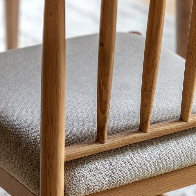 Upholstered dining chair pair