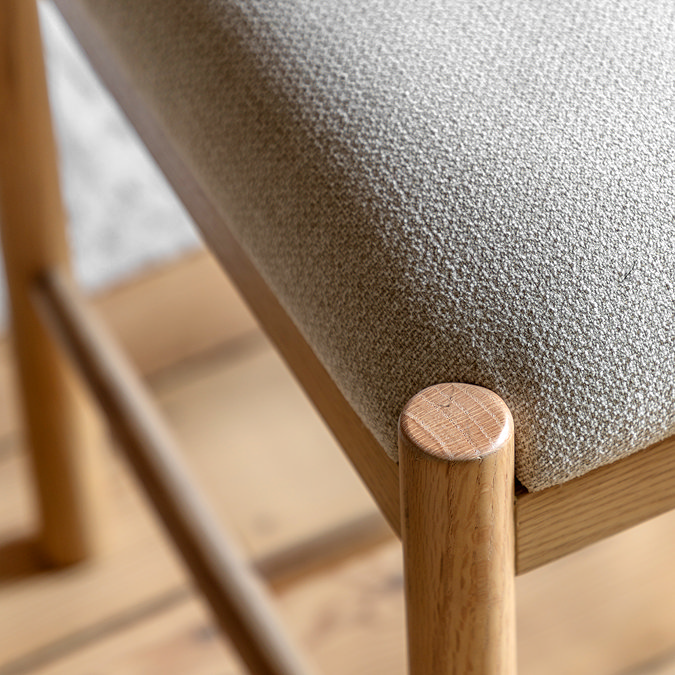 Upholstered dining chair pair