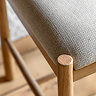 Upholstered dining chair pair