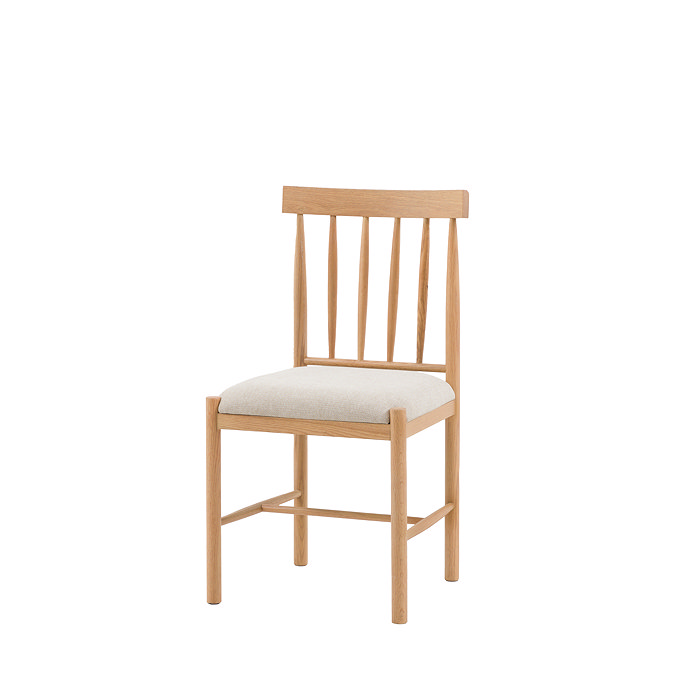 Upholstered dining chair pair