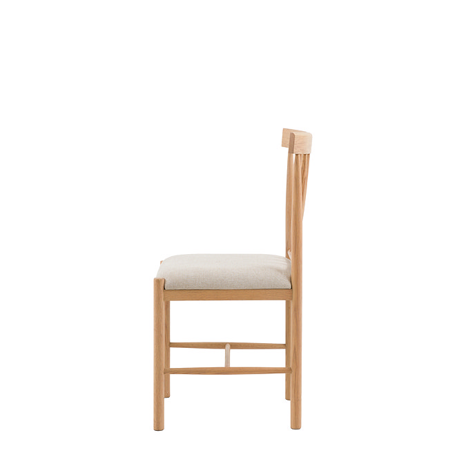 Upholstered dining chair pair