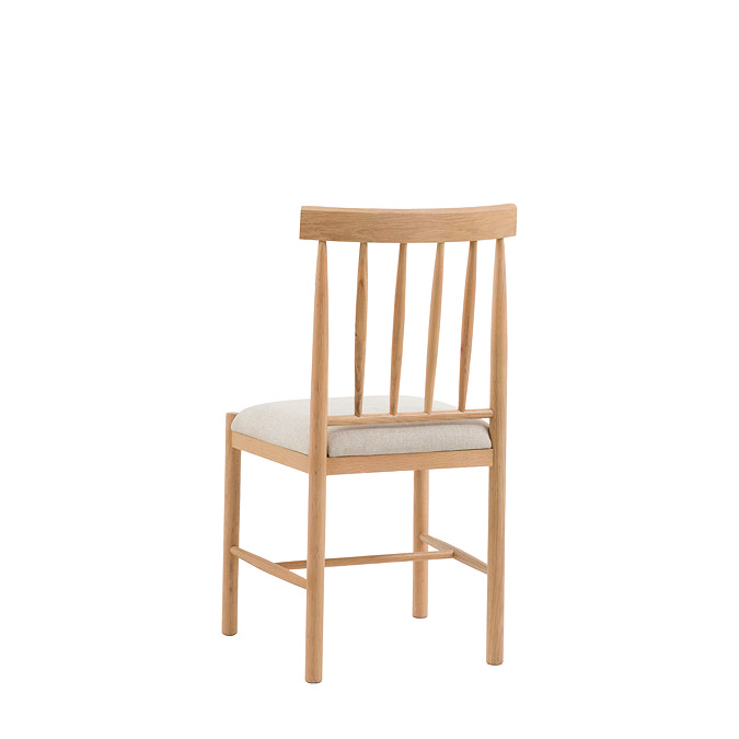 Upholstered dining chair pair