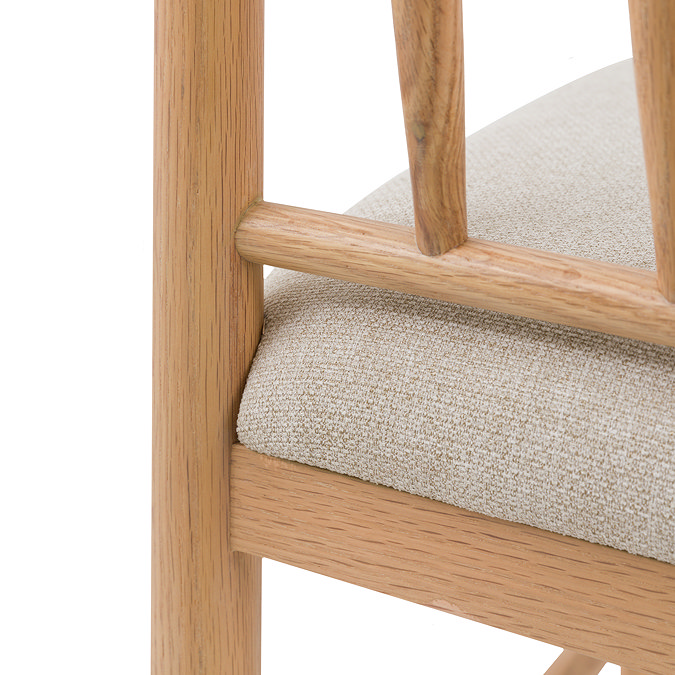Upholstered dining chair pair