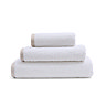 Contrast Border White and Mocha Towel